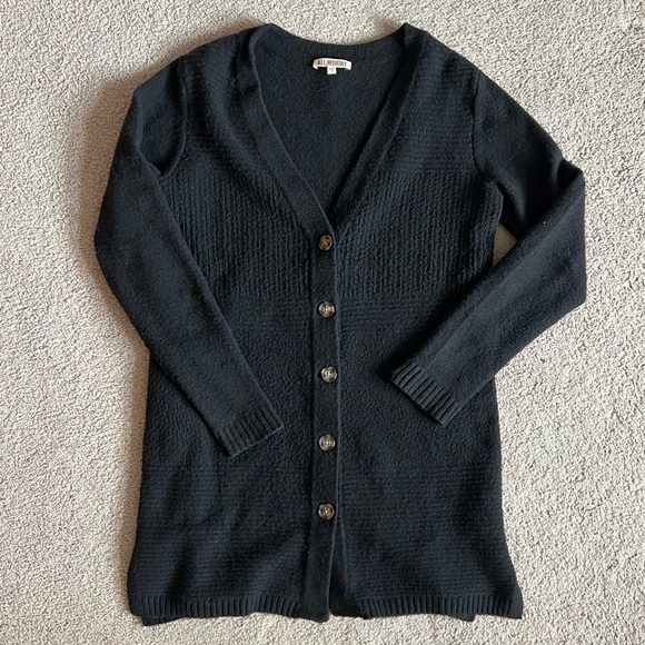 ALL WORTHY Hunter McGrady Button Front Cardigan in Black Size Small - Picture 2 of 8